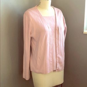 Ann Taylor LOFT matching tank and cardigan set